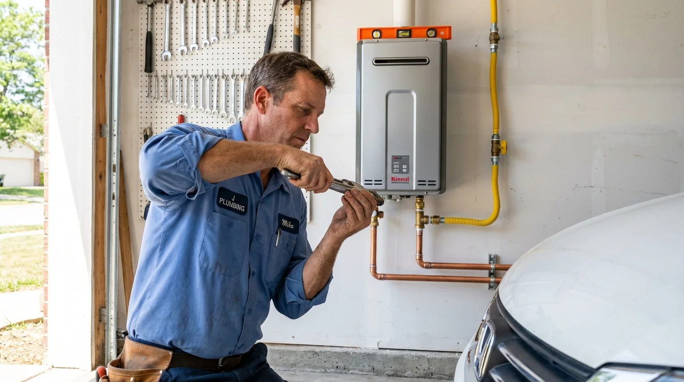 Tankless water heater installation by a Johns Plumbing LLC plumber in Port Saint Lucie